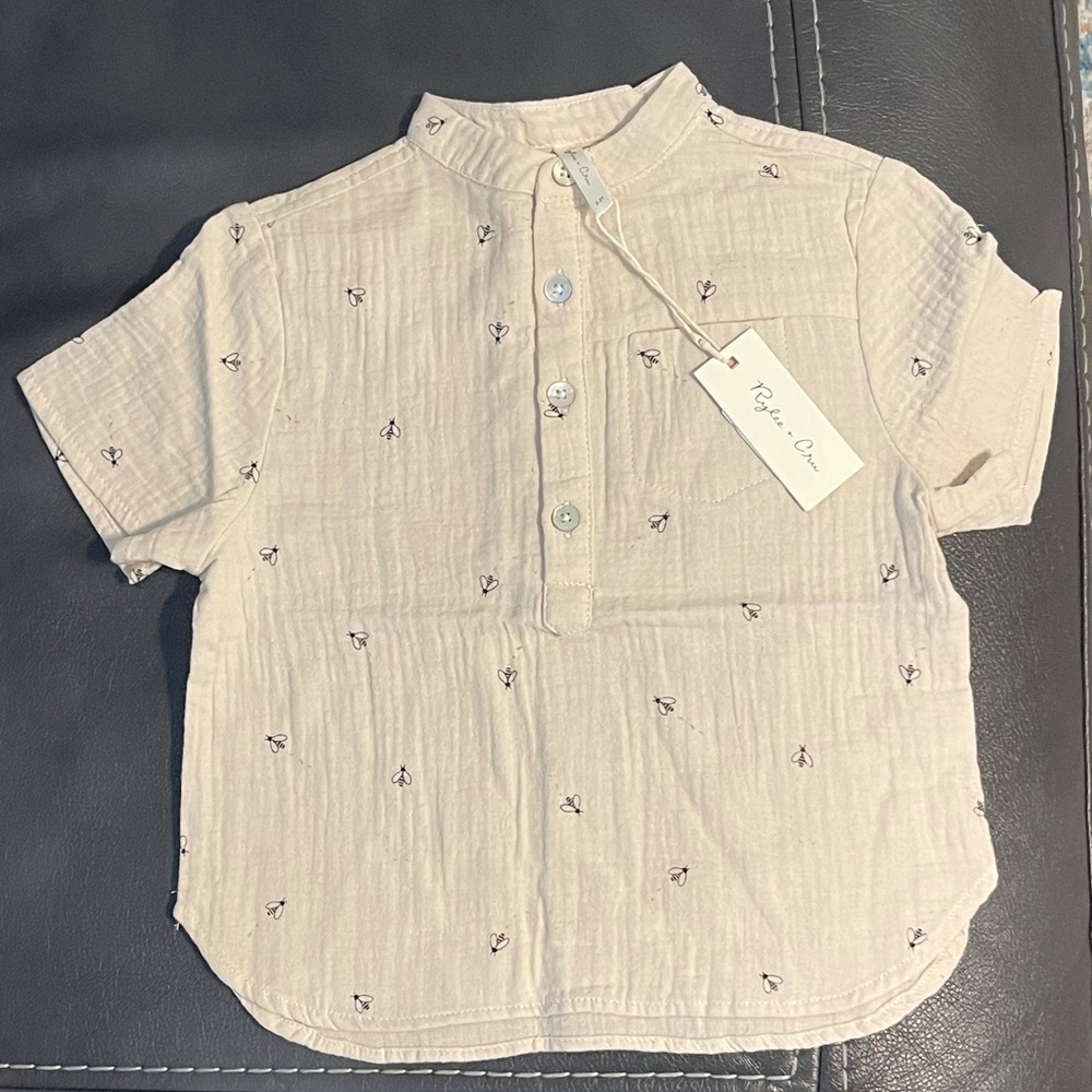 Rylee + Cru Mason Shirt || Bees Size 2-3 Y